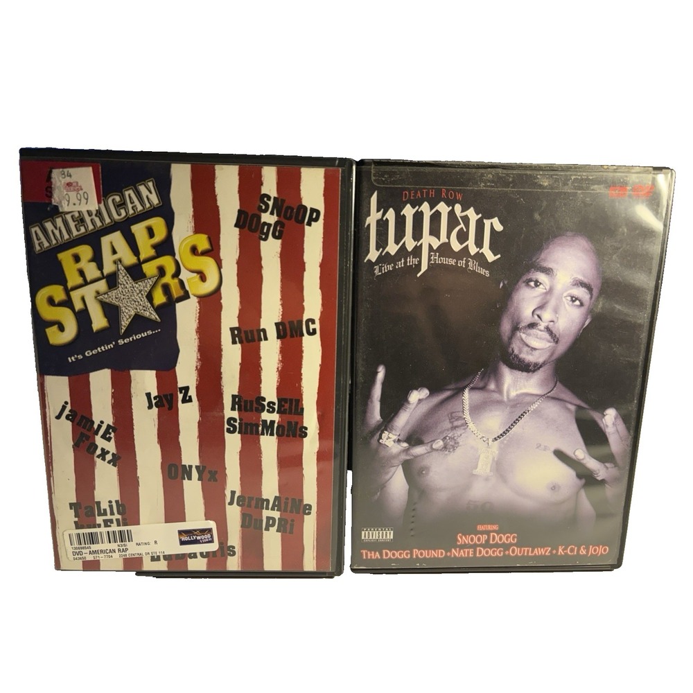 Tupac Live at the House of Blues DVD + American Rap Stars Hip Hop Lot (2 Disc)